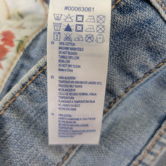 Forever‎ 21 Denim Shorts Juniors 25 Blue Jean Mid Rise Womens Button Fly W27 - Picture 8 of 15